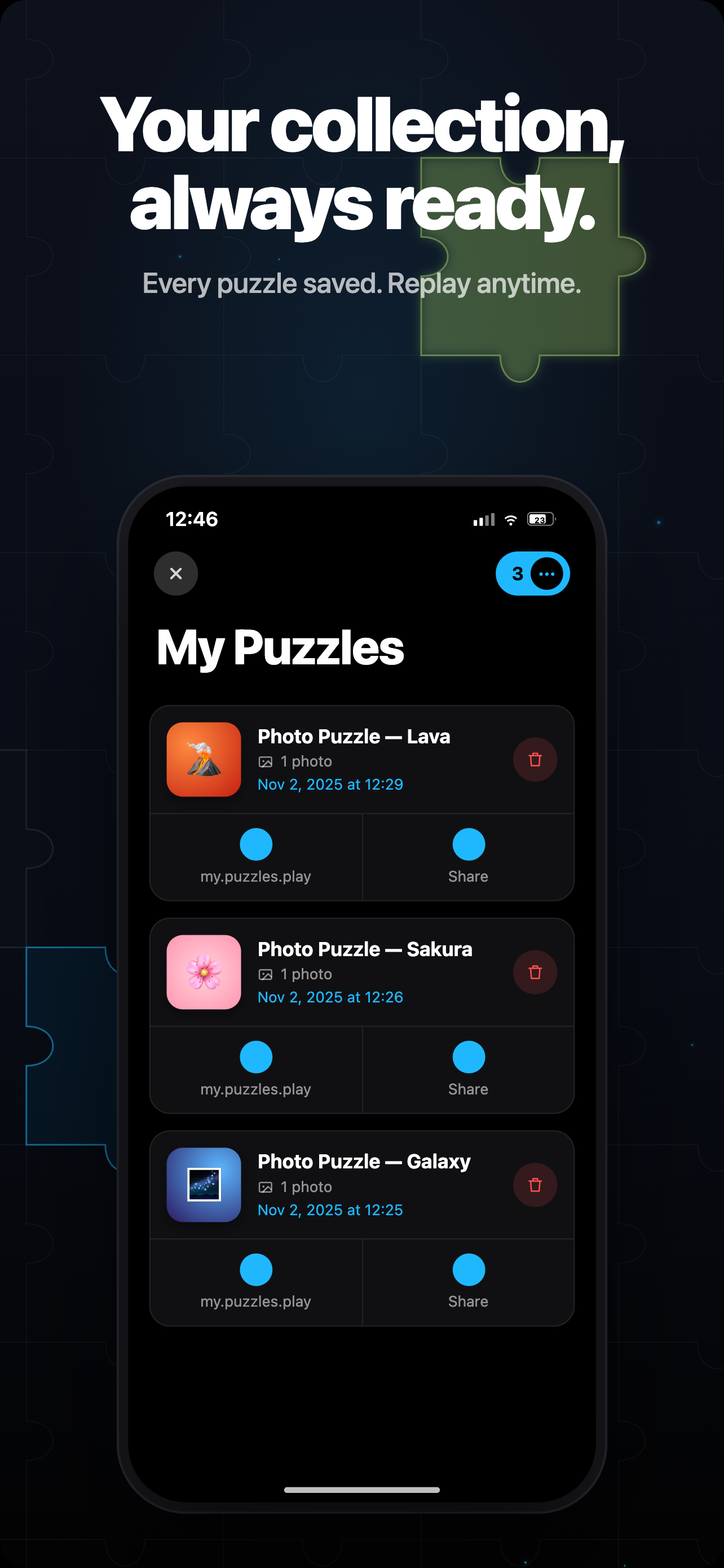 My puzzles library